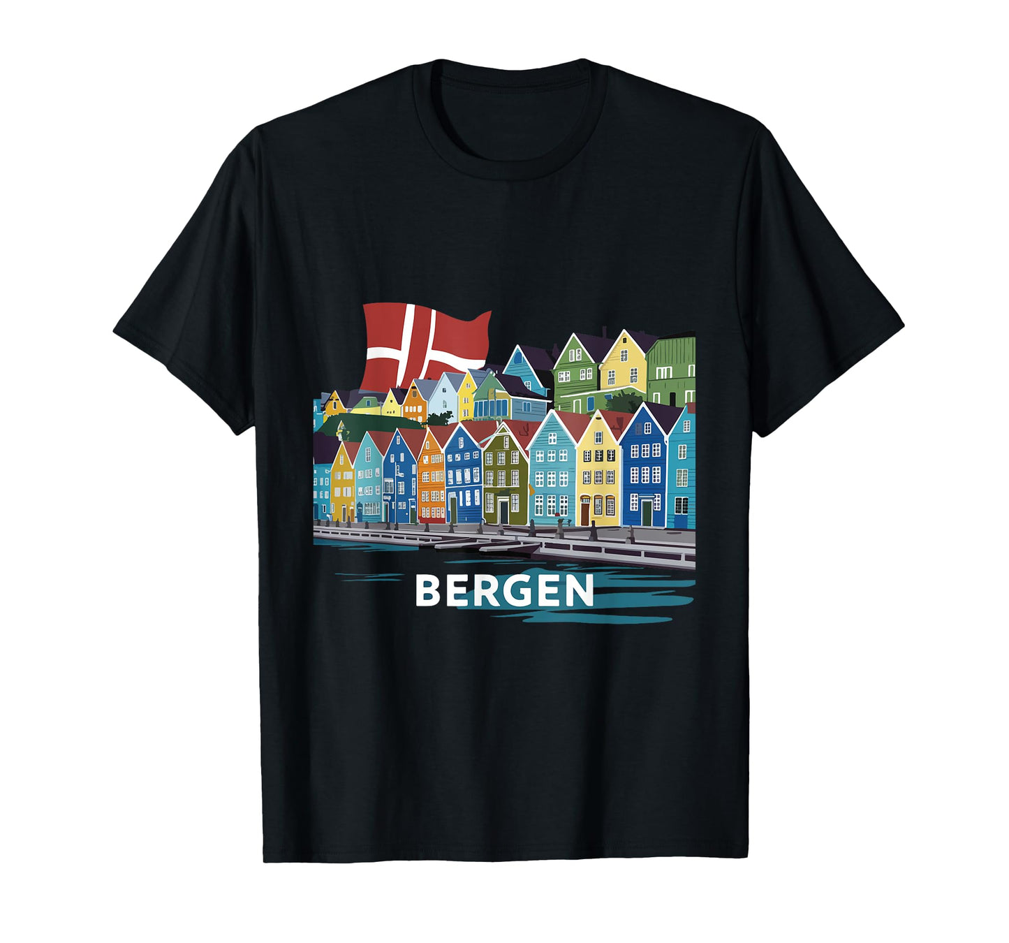 Fjord Bergen Norway Costume Fjords of Norway Harbor City T-Shirt