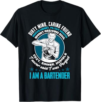 Funny Bartender Bartending Drinking Bar Club Beer Bartender T-Shirt
