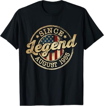 Legend Since August 1955 Vintage Retro 70th Birthday Classic T-Shirt
