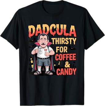 Funny Dadcula Halloween Dad Dracula Costume T-Shirt