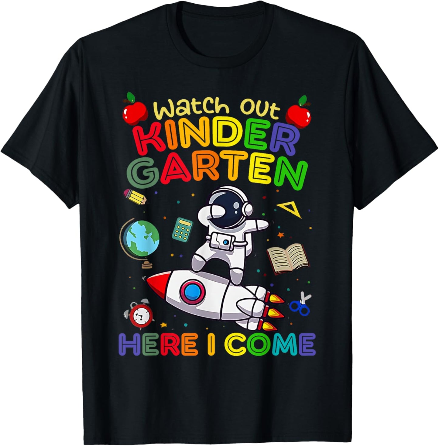 Funny Watch Out Kindergarten Here I Come Kids Back To School Tee by TeeBrew