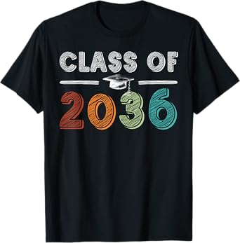 Class of 2036 Grow With Me First Day of School Graduation T-Shirt