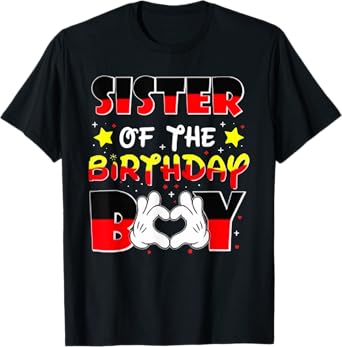 Sister Of The Birthday Boy Matching Family Birthday T-Shirt