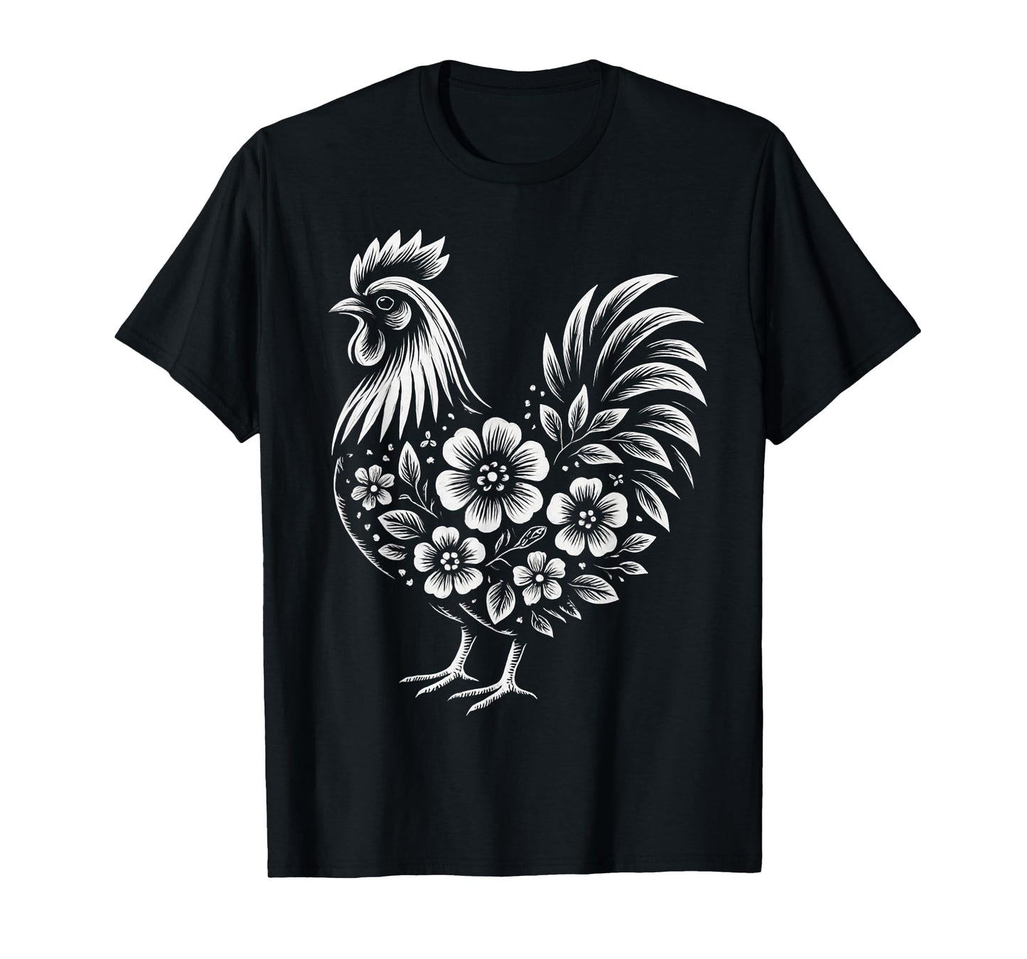 Chicken Floral Vintage Farm Girls Women Lover Cute Chicken T-Shirt