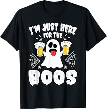I'm Just Here for The Boos Funny Women Ghost T-Shirt