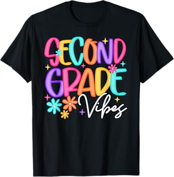 Preppy Second Grade Vibes Back to School 2nd Grade Girl Kid T-Shirt