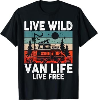 Retro Vintage Van Life Dwellers Vanlife Nomads T-Shirt