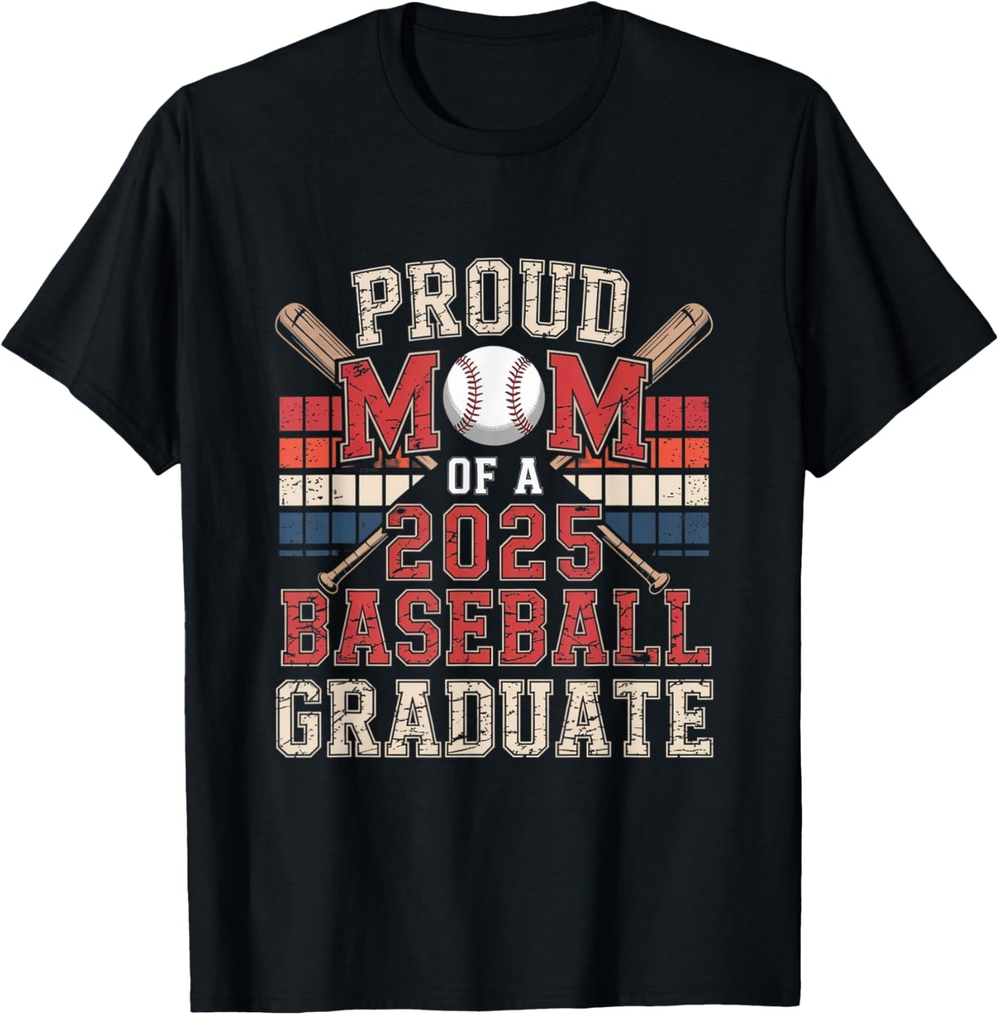 Proud Mom of a 2025 Baseball Graduate mother women ball T-Shirt