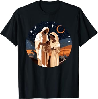 Jesus Is The Reason For The Season Afro Black Nativity Scene T-Shirt