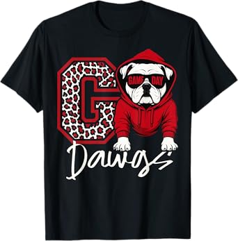 Game Day Retro Go Dawgs Bulldogs for Men Women Kid Boy Girl T-Shirt