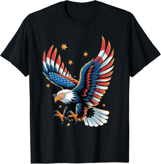 Patriotic Bald Eagle American Flag 4th Of July Eagle Usa T-shirt