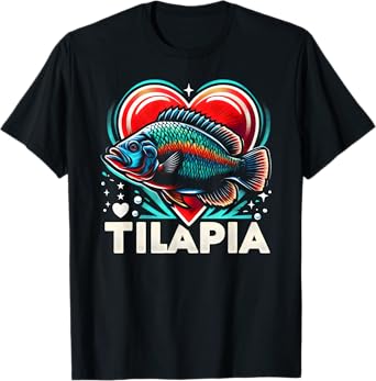 I Love Tilapia - Retro Fish Design T-Shirt