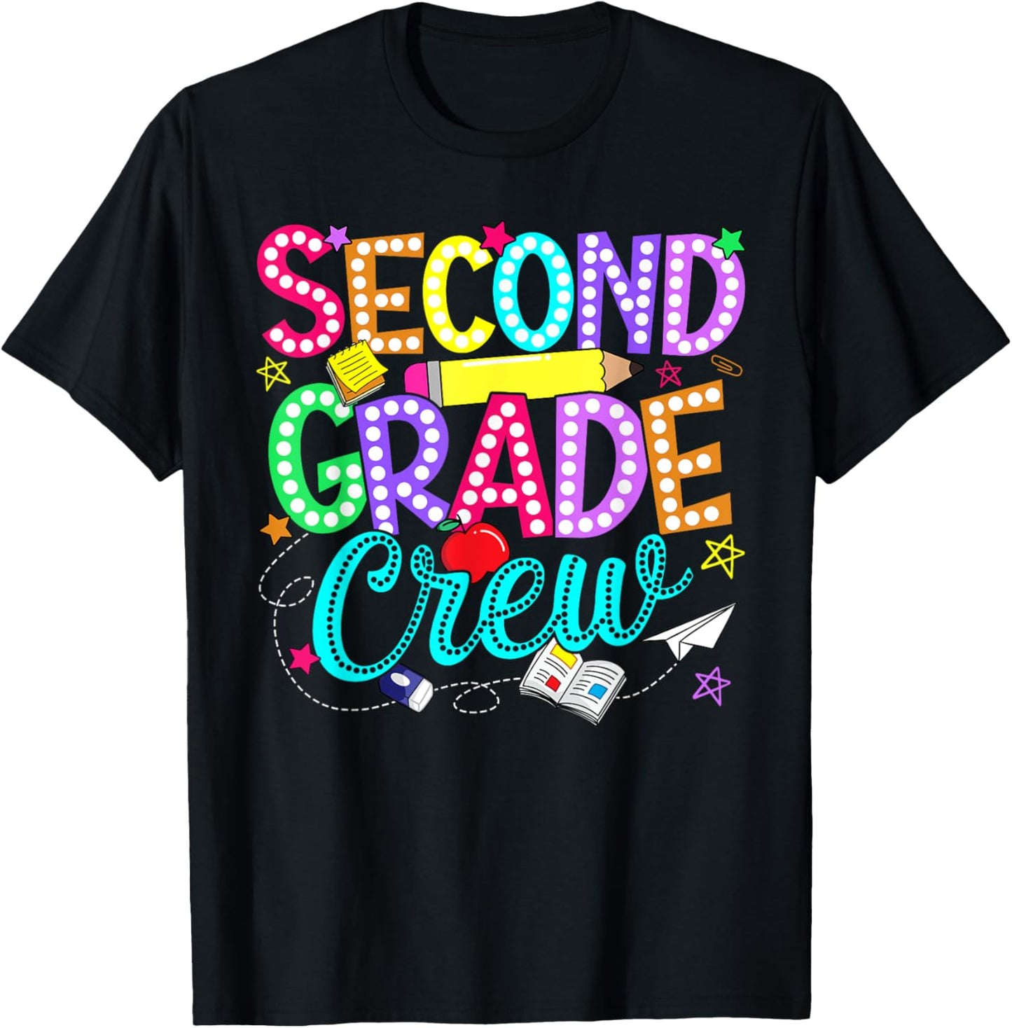 2nd Grade Crew Back to School Teacher Kid T‑shirt by TeeBrew