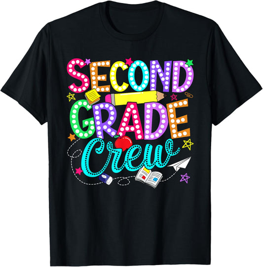 2nd Grade Crew Back to School Teacher Kid T‑shirt by TeeBrew