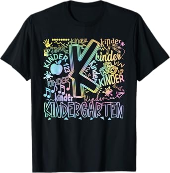 Kindergarten Typography Nursery Back To School Kids Teachers T-Shirt