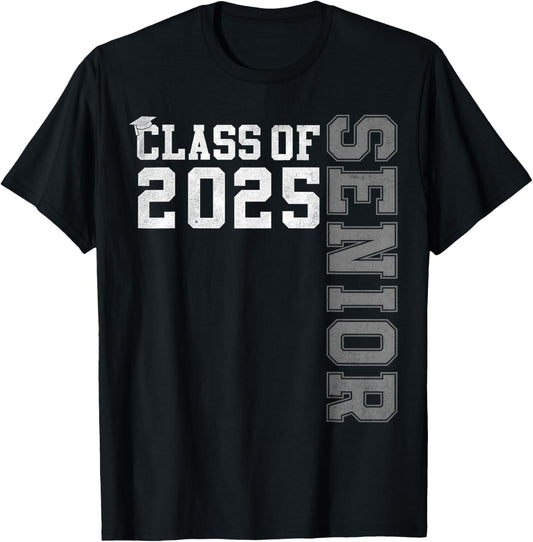 Class of 2025 Senior 25 Grad High School College Graduation T-Shirt