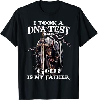 Knights Templar God is My Father Crusader Warrior Bible T-Shirt