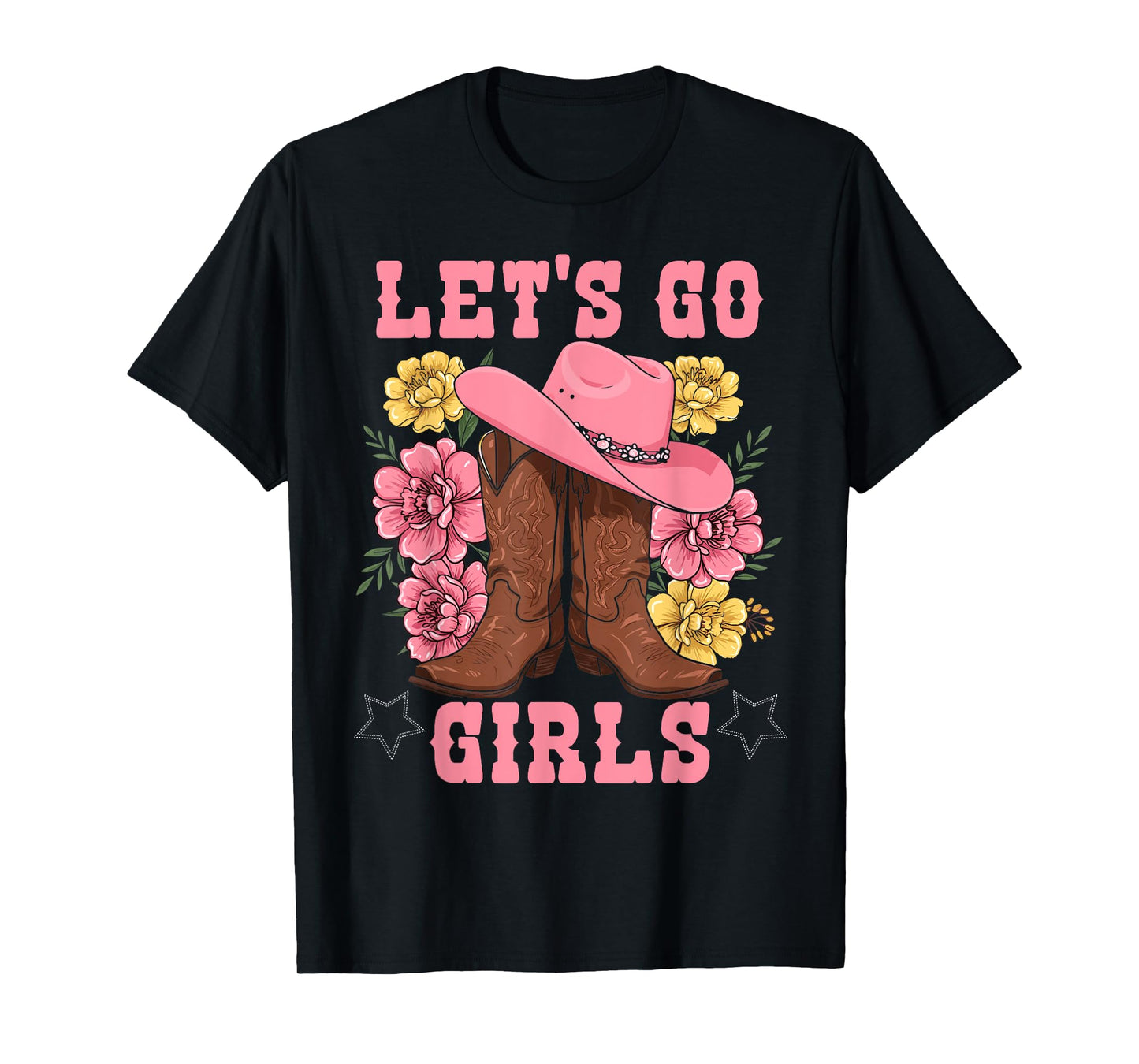 Let's Go Girls Tees Retro Rodeo Western Love Country Cowgirl T-Shirt