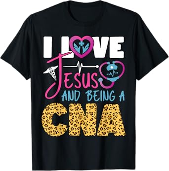 CNA Nurse Certified Nursing Assistant Jesus Faith Christian T-Shirt