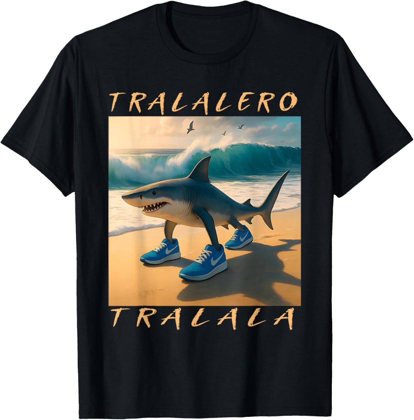 Tralalero Tralala Shark Italian Brain rot Meme T-Shirt