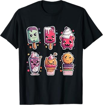 Funny Spooky Horror Halloween Ice Cream Summer Toddler Kids T-Shirt