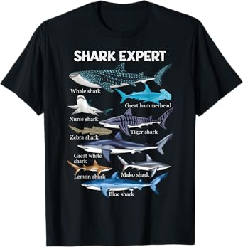 Mens Shark Tee for Kids , Adult & Toddler Boys Shark T-Shirt