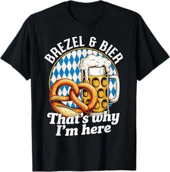 Oktoberfest Brezel Bier Pretzel Beer Funny Party Men Women T-Shirt