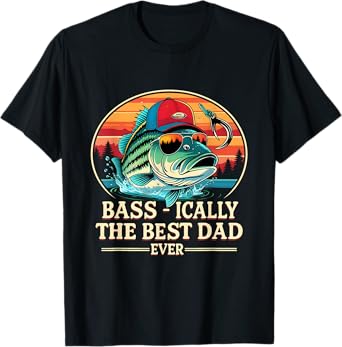 Mens Funny Fishing Father's Day Dad Fisherman Birthday T-Shirt