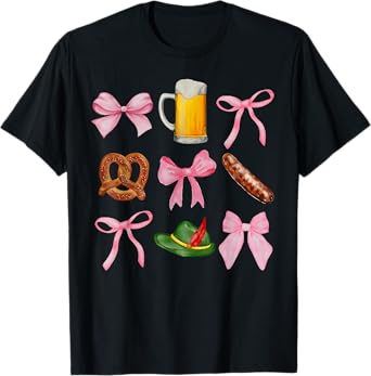 Coquette Oktoberfest 2025 Bows German Beer Festival Women T-Shirt