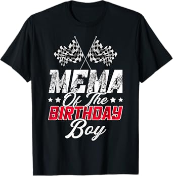 Race Car Mema Of The Birthday Boy Racing Family Pit Crew T-Shirt