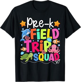 Field Trip Squad Pre-K Underwater Sea Life Aquarium T-Shirt