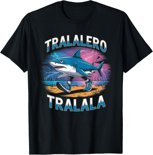 Tralalero Tralala Italian Brainrot Funny Shark Meme Kids T-Shirt