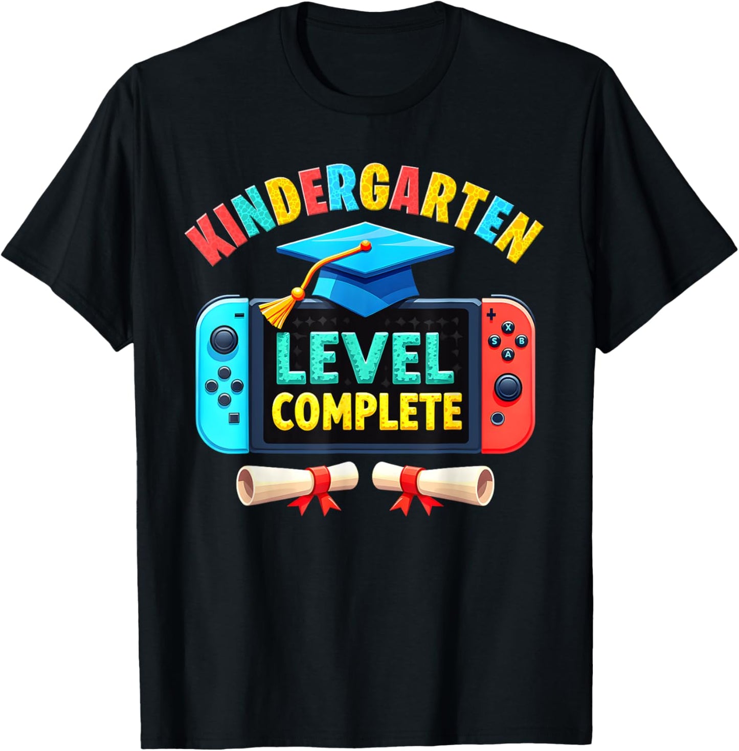 Kindergarten Level Complete Graduation Class 2025 Gamer Boys T-Shirt
