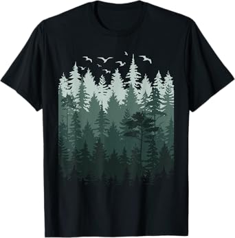 Mountain Nature Forest Outdoor Gifts Vintage Forest Trees Wildlife Nature T-Shirt