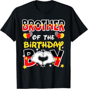 Brother Of The Birthday Boy Family Party Decor Matching T-Shirt
