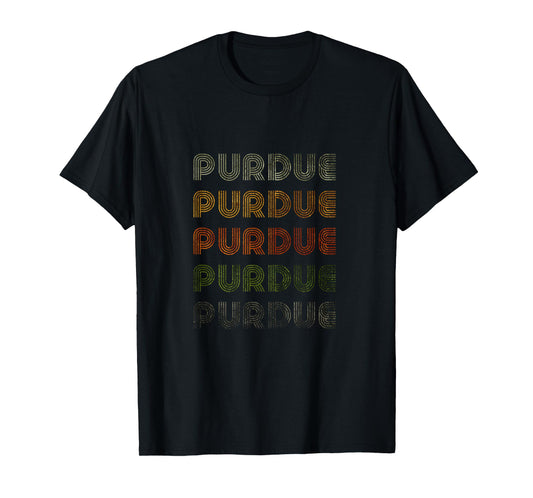 Love Heart Purdue Tee Grunge Vintage Style Black Purdue T-Shirt