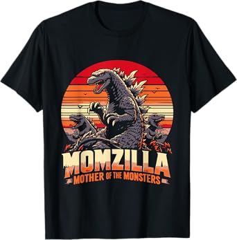 funny Momzilla Mother Of Monsters Retro birthday Mothers day T-Shirt