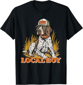Local Boy GSP German Shorthaired Pointer Hunting Dog Vintage T-Shirt