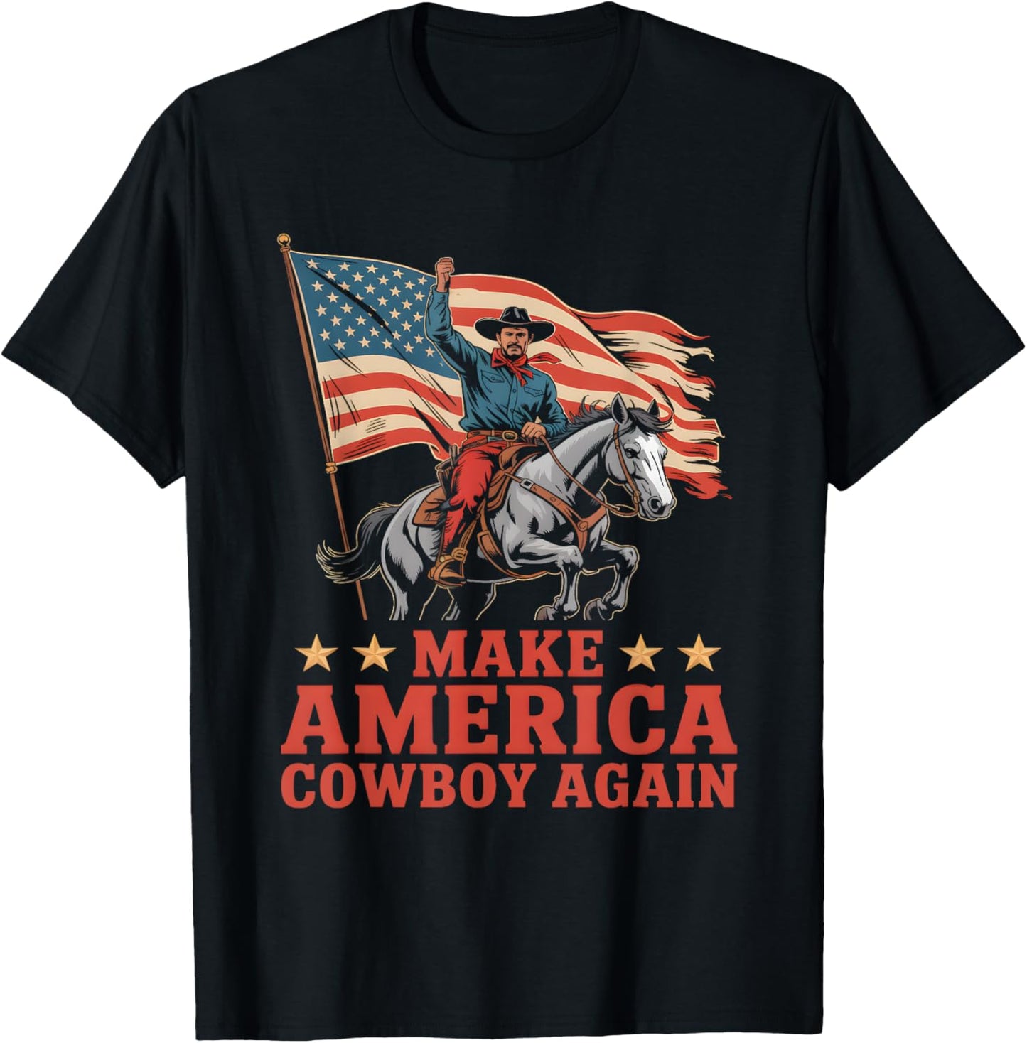Make America Cowboy Again Patriotic 4th Of July T-shirt