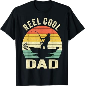 Reel Cool Dad T-Shirt Fishing Daddy Father's Day Gift Shirt T-Shirt