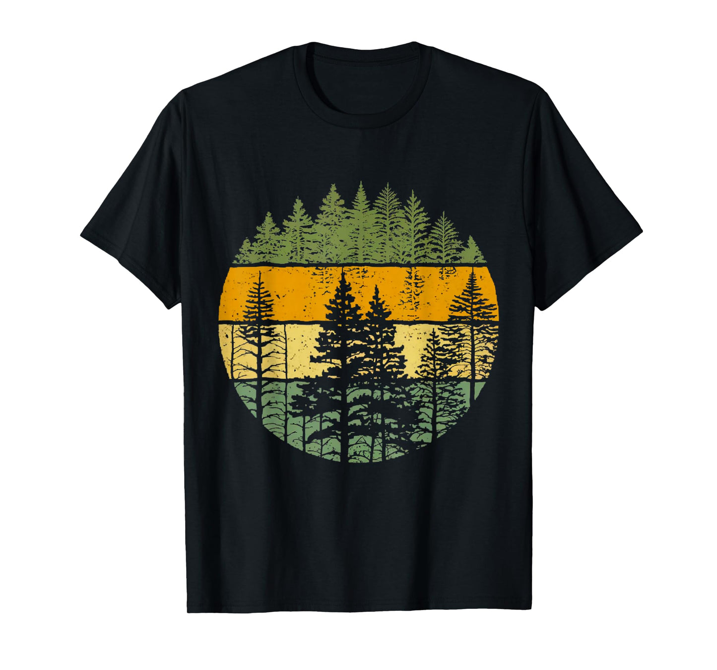 Vintage Wildlife Trees Outdoors Nature Retro Forest Apparel T-Shirt