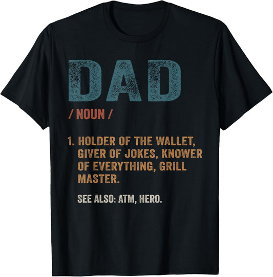 Dad Definition Funny Father's Day Dad Jokes Men T-Shirt