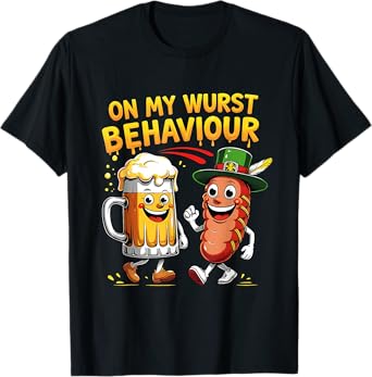 Funny Oktoberfest Sausage German Beer Lover Outfit T-Shirt