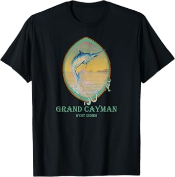 Grand Cayman, West Indies Vintage Offshore Fishing Vacation T-Shirt