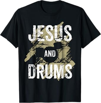 Church Drumming - Jesus & Drums - Christian Drummer T-Shirt