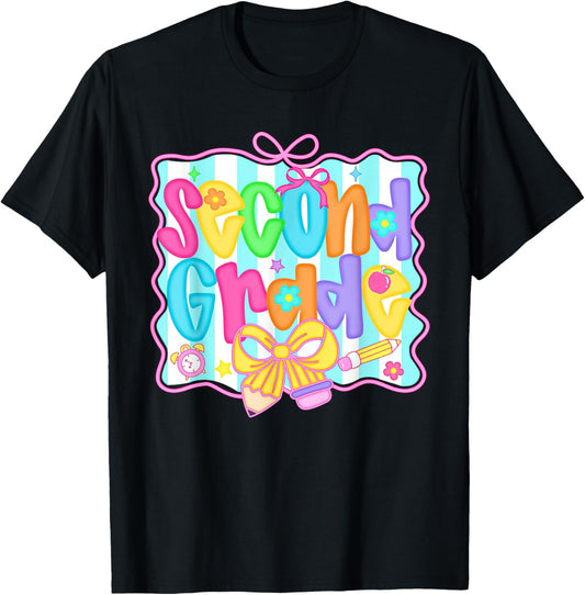 Back To School Hello Second Grade Team Boys Girls Tee by TeeBrew