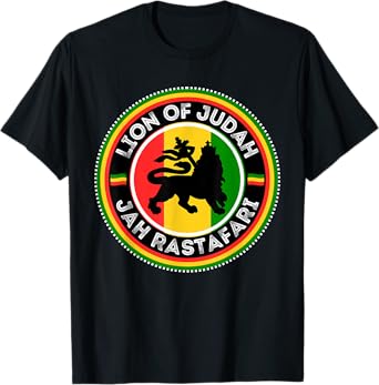 Rastafarian Lion of Judah Rastafari Reggae T-Shirt