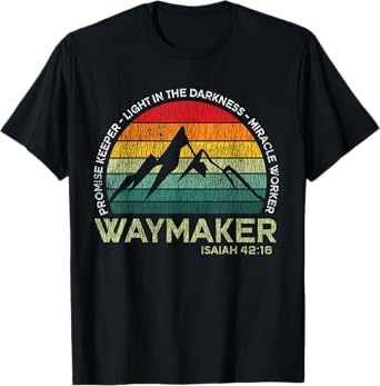 Vintage Waymaker Promise Keeper Miracle Worker Christian T-Shirt