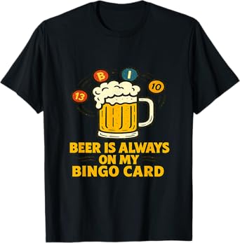 Beer Bingo Funny Drinking Humor Mug and Balls Graphic T-Shirt