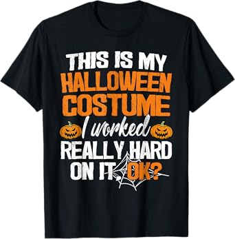 Funny Easy This Is My Halloween Costume DIY Last Minute T-Shirt